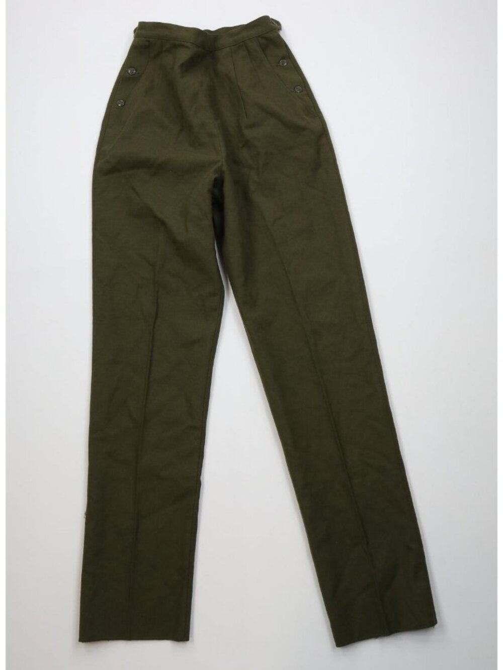 Vtg 70s Vietnam War Womens 12 Army Wool OG108 Utility Field Trousers Pants USA
